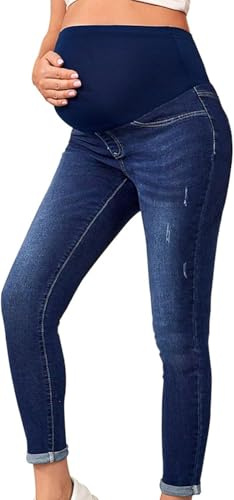 Jean de Grossesse Skinny pour Femmes Enceintes, Pantalon de Grossesse, Pantalon de maternité, Jeans usé, Jeans de maternité, Leggings pour Grossesse