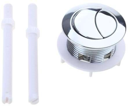 Válvulas de descarga de inodoro con botón de descarga de doble pulsador, botón redondo de repuesto, fácil de instalar