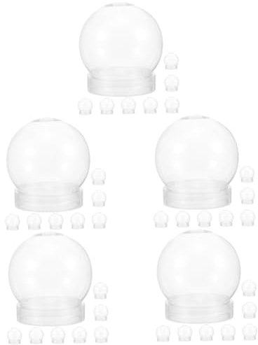 Ciieeo 40 STK Transparente Schneeballflasche DIY Weihnachts-DIY-schneekugel Mini-Cupcake-ständer Leere Schneekugeln Weihnachtsschneekugeln Weihnachts-schneekugel Das Haustier