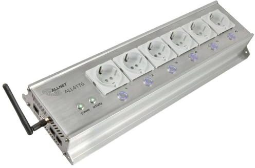 ALLNET MSR IO Zentrale Schaltsteckdosenleiste 6-Fach inkl. Messgerät für Desktop & 19 Montage ALL4176 für IP
