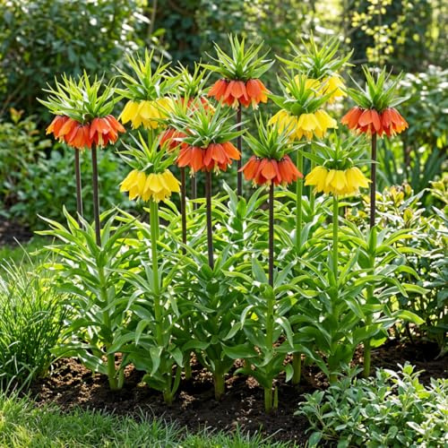 FLORIUM Kaiserkronen Fritillaria Zwiebeln Imperialis Kollektion – 6 | 6 Kaiserkronenzwiebeln (Fritillaria imperialis), winterhart, mehrjährig, aus Holland