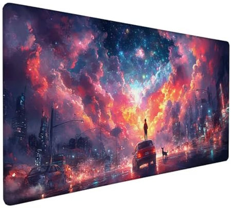 Rosa Schreibtischunterlage Karikatur Mousepad Groß 1200 x 600 x 3 mm XXL Mauspad mit Wasserdicht rutschfest Gummibasis, für PC MacBook und Laptop Mousepad Gaming Zubehör für Büro Deko Aesthetic Z-67