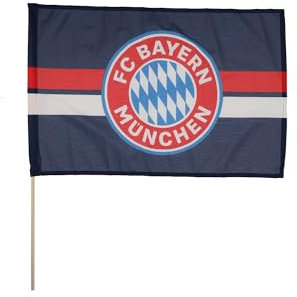 FC Bayern München I Fahne mit Stock 60 x 40 cm| Navy