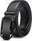QOMJUFA Gürtel Herren Leder, Automatik Gürtel Herren, Ledergürtel für Herren mit Ratsche Automatikschließe Business Anzug Gürtel,120 cm Länge