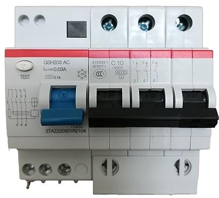 GSH203 disjoncteur à courant résiduel GSH203 3P 6A 10A 16A 20A 25A 32A 40A 50A 63A Type C AC 1 pièces(20A)