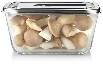 Caso VacuBoxx Inox 2.6 - Vakuum-Frischebehälter, 2600 ml Volumen, für druckempfindliche und flüssige Lebensmittel, BPA-Frei, Backofenfest, spülmaschinenfest, gefrierfest