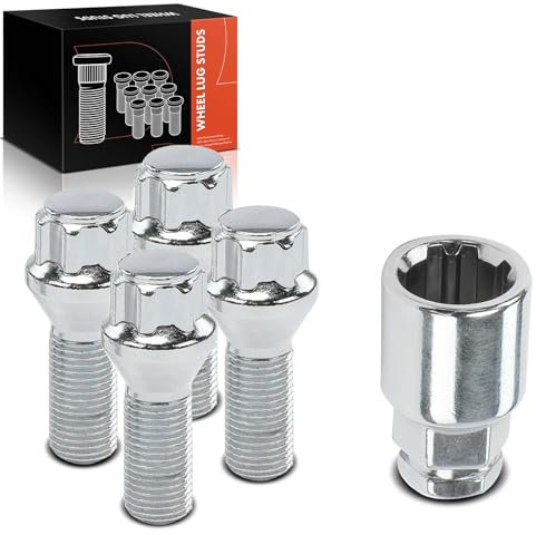 Frankberg 4x Kegelrolle Radbolzen Vorne Hinten Kompatibel mit S60 I 384 2.0L 2000-2010 S80 I 184 2.5L 1998-2008 Replace# 31423735