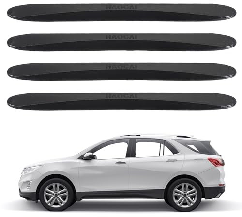 PATIKIL Bumper Guard Strip, 4 Pcs Anti-Collision Patch Anti-Scratch Rear Bumper Protector Trim Self Adhesive Car Side Door Edge Sticker for SUV Pickup Truck, Black