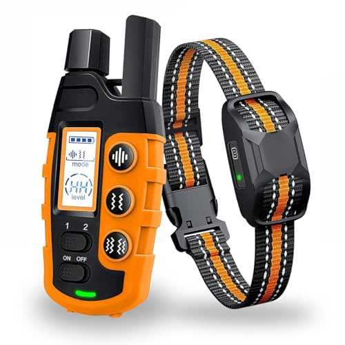 Anti Barking Collar with Remote 3300ft, Dog Training Collar for Small Medium Large Dogs with Vibration/Sound & Safety Lock, Rechargeable & IP67 Waterproof, Stop Dog Barking Humane Solution
