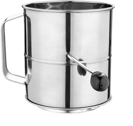 Mehlsieb mit großem Fassungsvermögen und feinem Sieb, Küchenwerkzeug für ernsthafte Bäcker (8 Tassen)