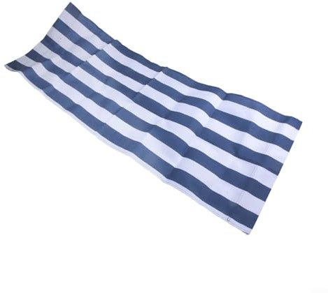 ZWEquipint Ersatz-Bezug für Strandkorb, gestreiftes Muster, Polyestergewebe, wasserdicht, für Garten, Terrasse, Deck, 120 cm, 45 cm, Weiß / Blau (1 Stück)