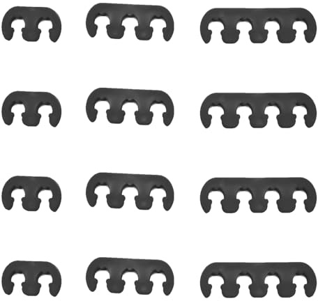 Hoite 12 Pcs Spark Plugs Wires Separator Divider Kit Ignitions Wire Separators Holder Black
