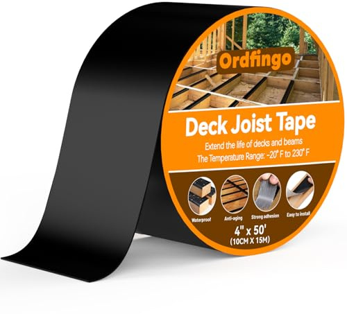 Ordfingo Butylband Dichtungsband Wasserdichtes 100mm × 15m - 1 Stück | Butyl Klebeband Witterungsbeständiges, korrosionsbeständiges, selbstklebendes Dichtungsband Deckbalkenband Bitumenband