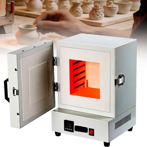 Sunseota Forno Elettrico a muffola per Ceramica da Laboratorio 2000W, Forno Elettrico a muffola Chiuso da Laboratorio 0-1150°C, Forno Chiuso ad Alta Temperatura da Laboratorio, fornelli elettrici