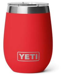 YETI Rambler Wine Tumbler Mit DuraSip Keramikbeschichtung, Rescue Red, 10 oz (295 ml)