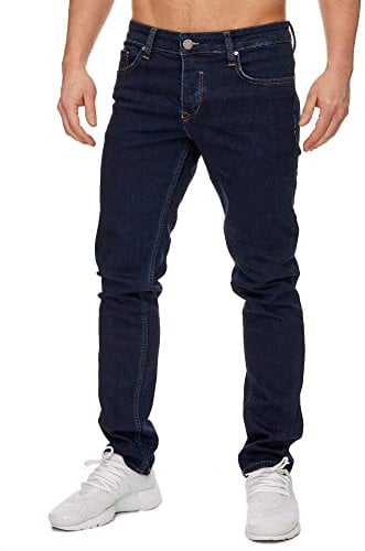 Tazzio Jeans Herren Slim Fit Stretch Jeanshose Hose Denim 16533 (30/32, Dunkelblau)