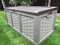 Jumbo XXL Rattan Style Outdoor Garden Storage Box With Piston Lid & Fully Water Proof