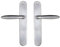 Bricard 984052 Ensemble poignées zamak sur Plaque Esquisse pour Porte intérieure sans clé (Bec de Cane), Argent
