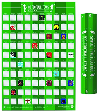 Gift Republic 100 Football Teams Scratch Off Bucket List