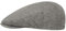 Stetson Woodfield Linen Flatcap - Leinenmütze Herren - Schirmmütze aus Leinen mit UV-Schutz (+40) - Sommercap Herringbone - Flat Cap Frühjahr/Sommer - Herrenmütze anthrazit 62 cm
