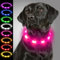 Joytale Leuchthalsband Hund USB Aufladbar Hundehalsband Leuchtend für Große Mittel Kleine Hunde und Welpe, Led Halsband mit 3 Modi für Sicherheit, Rosa