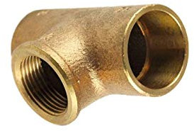 Rotguss-Lötfitting T-Stück 22 mm x 3/8 Zoll IG - Typ 4130G, DVGW