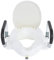 Raised Toilet Seat with Handles, 4 inch Toilet Seat Riser for Elderly Disability Aids Raised Toilet Seat 150kg Capacity Elevated Toilet Seat with Lid for Elderly Adults, 15.7 x 17.1 x 3.9in