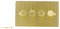 Volex 4 Gang Light Dimmer Flush/Angled Switches Socket Toggles (Brushed Brass (Gold) Flush)