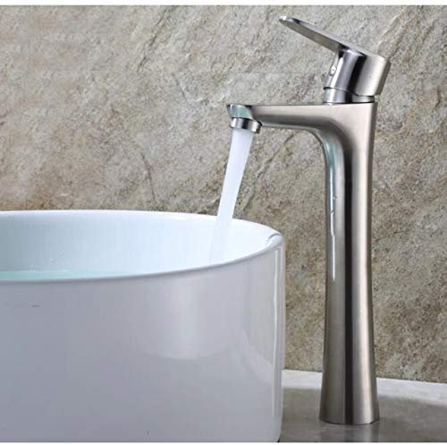 Fusione di acciaio inossidabile senza piombo Lavabo da bagno Lavello Miscelatore Miscelatore Rubinetto NICHEL SATINATO SPAZZOLATO