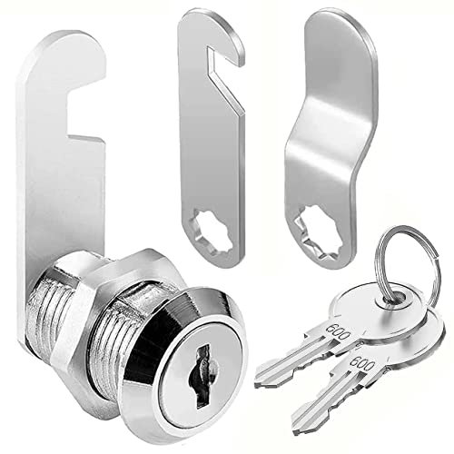 Litensh Verrou de boîte aux lettres de avec clé identique, serrure à came de tiroir d'armoire, serrure de commode, serrure de porte de placard, serrure de casier de meubles 16mm