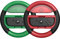 COODIO Volante Pro Switch, Volante Joy-Con, Grip Cómodo Volante de Carreras para Mario Kart 8 Deluxe / Nintendo Switch & Versión OLED, M Rojo / L Verde (Pack de 2)