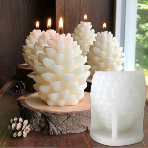 Kerzenform Silikon 3D Kerzengießform Weihnachtsbaum Kerzenform Kerzen Silikonform Kerzenformen Gießen Kerzen Formen Silikon Kerzen Form Weihnachten (Weihnachten Tannenzapfen)