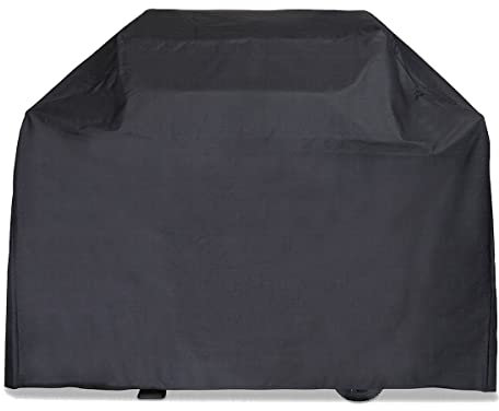KZ GARDEN - Housse de Protection Barbecue XXL 142x43x120 cm Noire | Bâche Polyéthylène Haute Densité Imperméable & Rembourrée Anti-Rayures | Couverture Gaz/Charbon Anti-UV