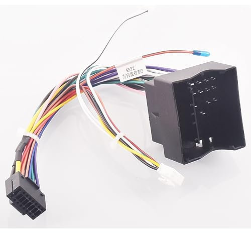 Toiumops Cable Adaptateur pour Ford Focus Mk2 Mondeo Mk4 C-Max Fiesta, 16pin pour Android Autoradio Stéréo Faisceau de Câblage Câble Adaptateur, câbles