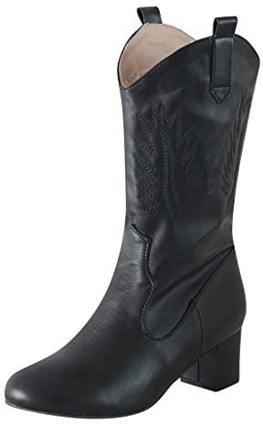 Kobilee Texani Donna Camoscio Biker Stivali Cowboy Invernali con Tacco Equitazione Pelle Western Stivaletti Vintage Alto Camperos 39 Anfibi