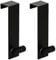 JIXIWANG 2 Pcs Shower Glass Door Hooks Extended Shower Door Hooks Extended Towel Hanging Hooks Black Ideal for Bedroom Bathroom Kitchen Wardrobe Black