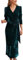 Womens Casual Wrap V Neck Velvet Dress Long Sleeve Velvet Bodycon Midi Dress Christmas Cocktail Party Wedding Maxi Dress (Dark Green, M)