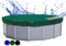 QUICK STAR Abdeckplane Pool Ø 720cm Rund für Pools bis 650 cm Winterabdeckplane Poolabdeckung 200g/m² Grün/Schwarz