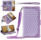 Beajew Coque Compatible avec Huawei P20 avec Cordon,Etui Huawei P20,Flip Portefeuille Étui Cuir,[9 Porte Cartes] [Fermeture Magnétique]-Violette
