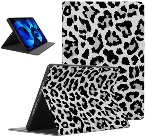 Foonary Hülle für iPad Air 5th Generation(2022)/ iPad Air 4th Generation(2020) 10,9, Aesthetic Ultra Dünn Leicht Tablet Schutzhülle mit Standfunktion PU Leder Stoßfeste Case Cover, Leopard 1
