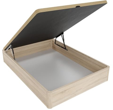 Homey Super verstärktes Klappbett, großes Fassungsvermögen, mit atmungsaktivem Deckel, abgerundete Ecken, Holz, Cambria, 105 x 190 cm