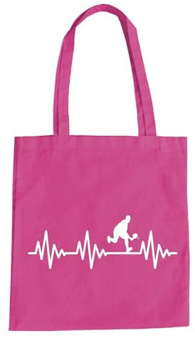 Herzschlag Tischtennis Baumwolltasche - Ekg Ping Pong Ball Tisch Tennis Pink