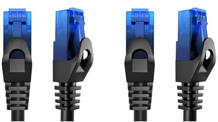 Ethernet cable – 7.5m – Network, patch & internet cable with break-proof design for maximum UK internet speeds (ideal for Gaming/LAN/Router/Modem/Switch, blue RJ45 connector) – by CableDirect