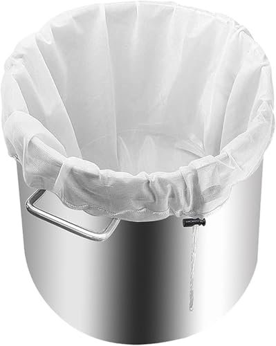 EQLEF Nylon Brew Bags Filter für Bier und Wein 2-teilig, 66 * 55cm Mesh-Siebbeutel Getreidebeutel für Heimbrauen Apple Cider Cold Brew Hop Sieb Kordelzug Tasche