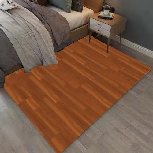 Einfaches Retro-Holzbrett 3D Gedruckte Teppiche rutschfeste Bereich Teppiche Schlafzimmer Nachttisch Moderne Waschbare Fußmatten 40 X 60 cm - Leicht Zu Reinigendes, Weiches Polyester -0U2P-O2X2-9E9