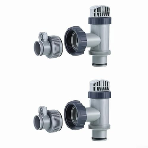 Adattatore per tubo flessibile di tipo B per Intex, valvola a stantuffo per serbatoio della piscina, adattatore per filtro per piscina con valvola a stantuffo (2 set)