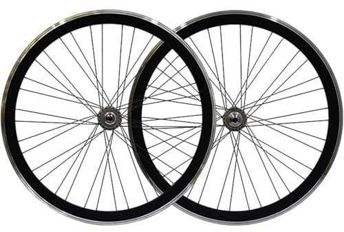 UNFRASLOP Fixie Laufrads 700C 40MM Felge Laufradsatz V Bremse Fixed Gear Singlespeed Fahrrad Laufrad 32/36 Loch Naben 13 Zähne 2560G,Silber