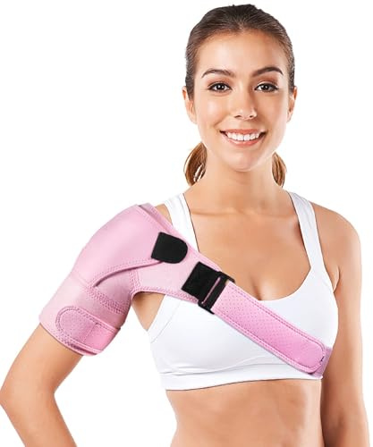 VKWE Verstellbare Neopren Schulterbandage für Frauen – Doppelte Unterstützung für Schultergelenk, ideale Schulterstütze zur Verletzungsprävention und Genesung von Sportverletzungen