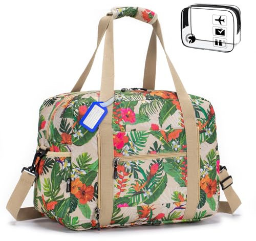 SPAHER Reisetasche Faltbare Handgepäck Tasche 40x30x20 Wizzair Vueling Volotea Tuifly Hand Luggage Handtaschen Organizer Duffle Bag Reise-Gepäck Koffer Tasche Weekender Bag mit 1 Kulturbeutel