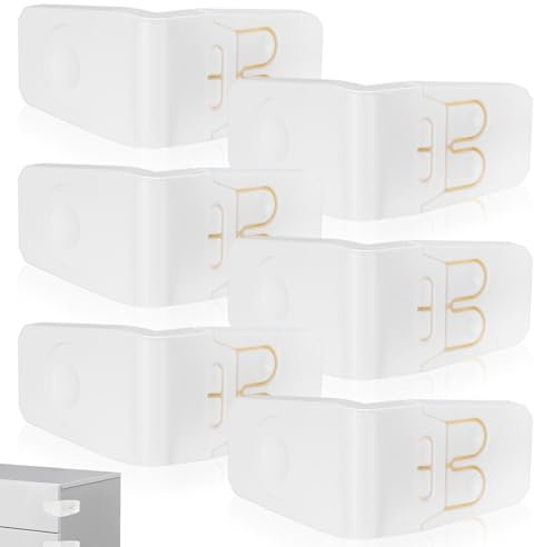 6 Stk Kindersicherung Schrank und Schubladen, Baby Schubladensicherung Türsicherung Kinder, Schrankschloss Baby Schranksicherung für Tür Schränke Kühlschrank Toilette Möbel(Weiß)